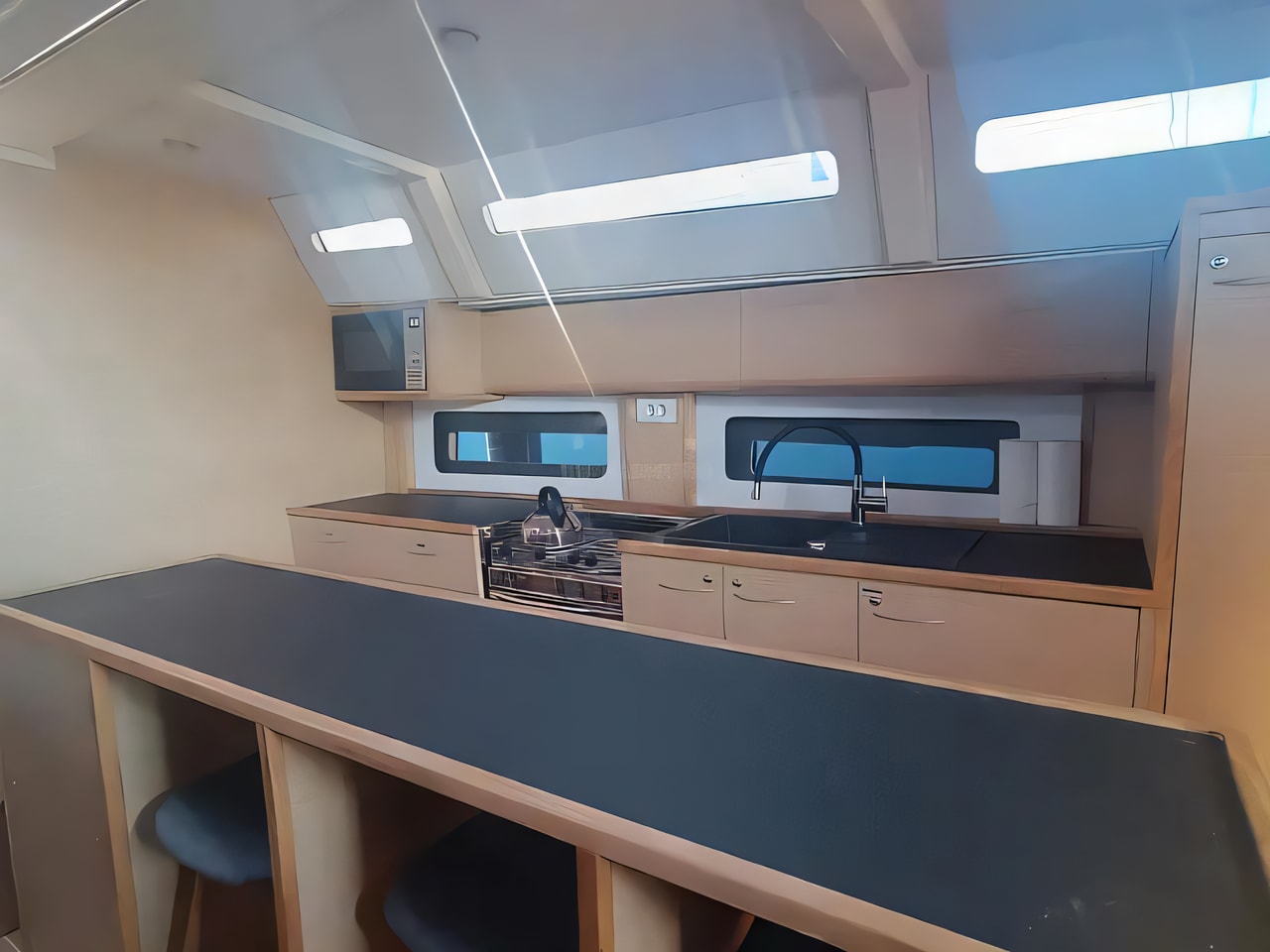 Layout of D&D Kufner 50 I. sail boat with 5 cabins Croatia yacht charter
