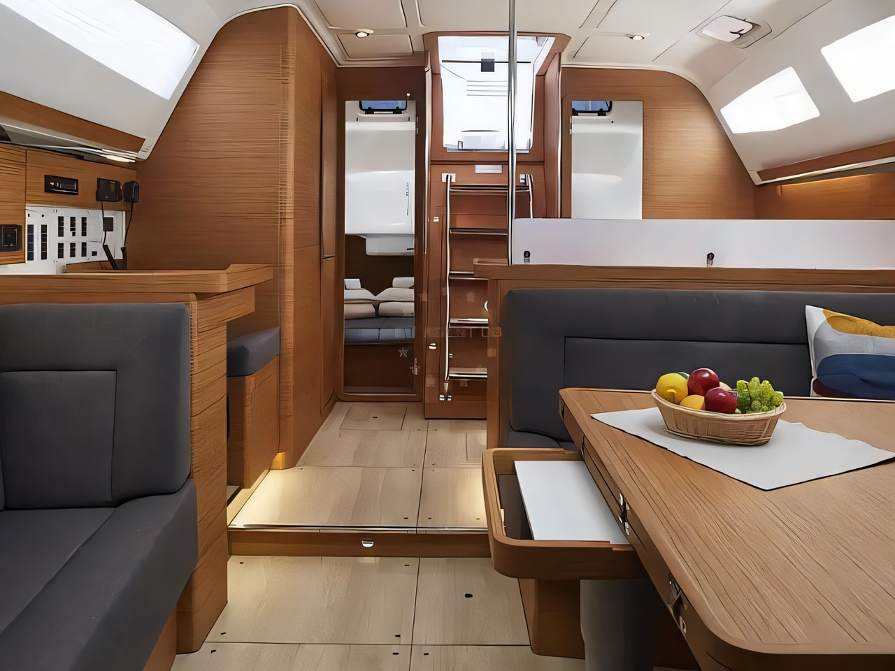 Elan Impression 45 yacht layout 4 cabins Croatia charter