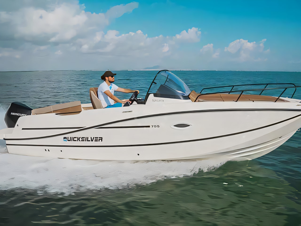 Quicksilver Activ 755 Sundeck motor boat for charter from Trogir / Park Zudika Split sailing area Croatia