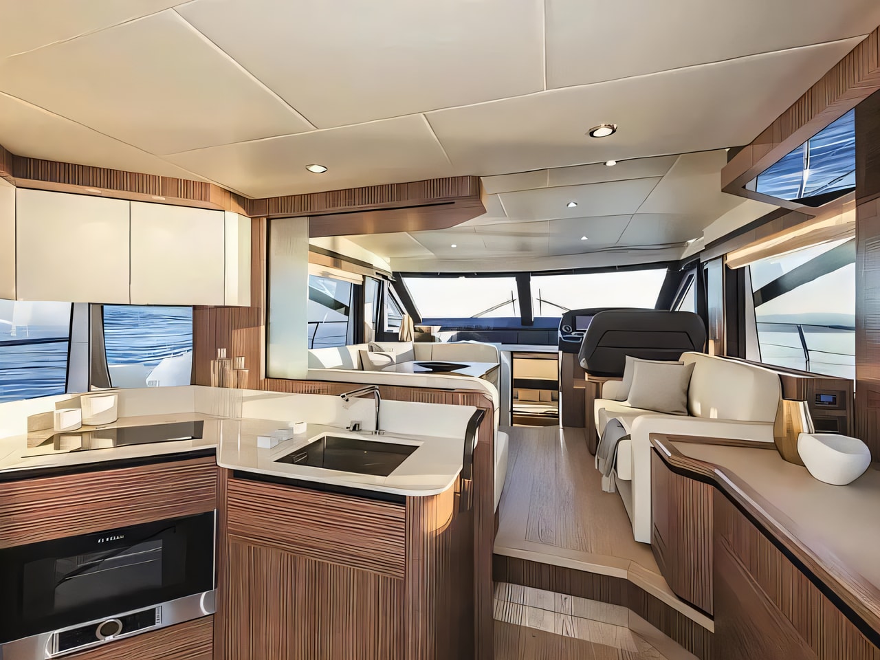 Absolute 50 Fly (Moj Mir) yacht layout 4 cabins Croatia charter