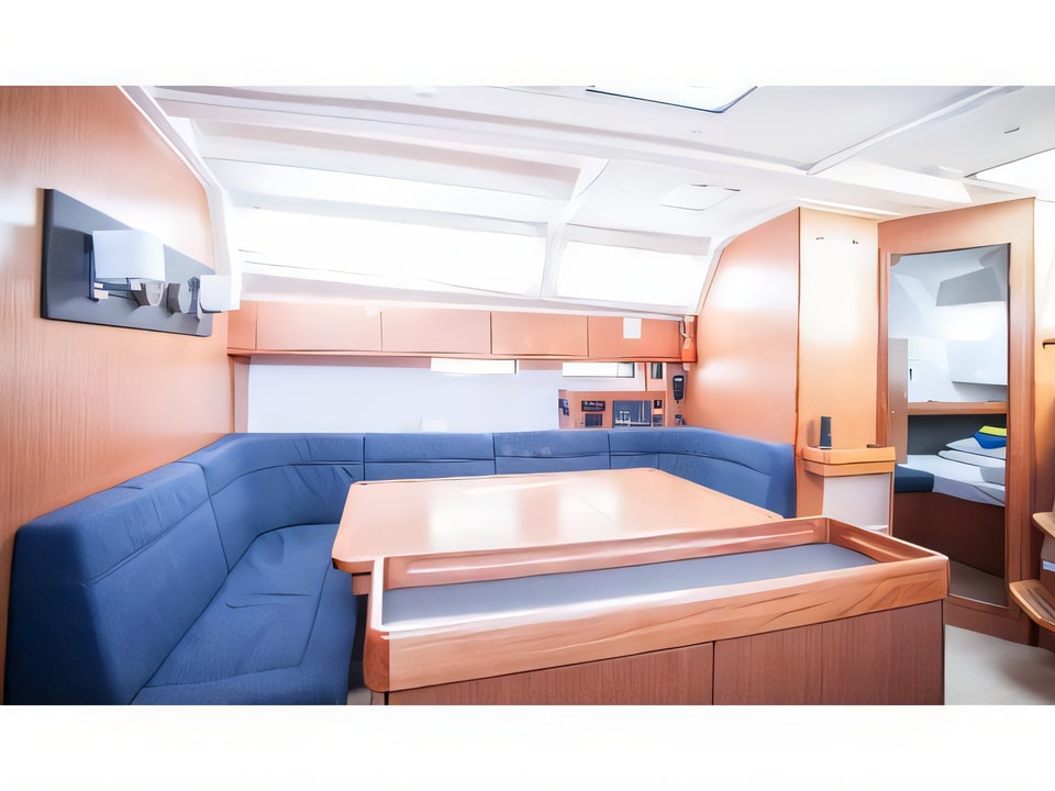 Interior of Bavaria Cruiser 46 sail boat with 4 cabins Croatia yacht charter