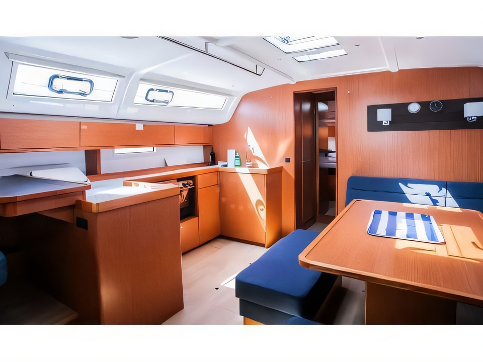 Interior of Bavaria Cruiser 51 sail boat with 5 cabins Croatia yacht charter