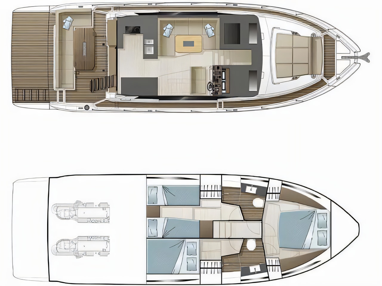 Sealine F430 motor yacht for charter from [Base Name] Croatia