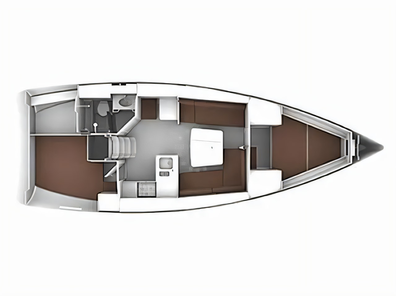 Interior of Bavaria Cruiser 37 (2 cab.) sail boat with 2 cabins Croatia yacht charter