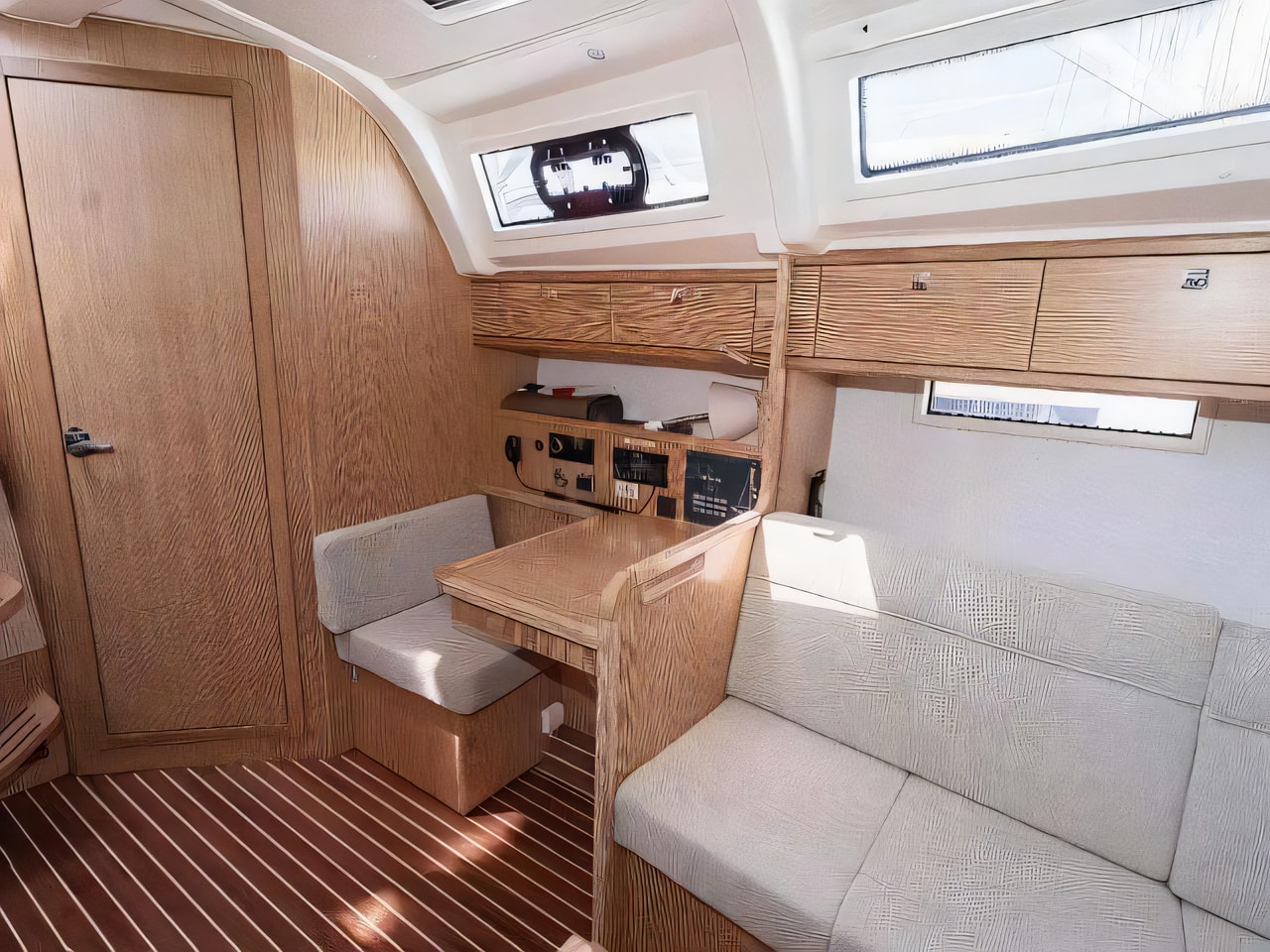 Layout of Bavaria Cruiser 37 (2 cab.) sail boat with 2 cabins Croatia yacht charter