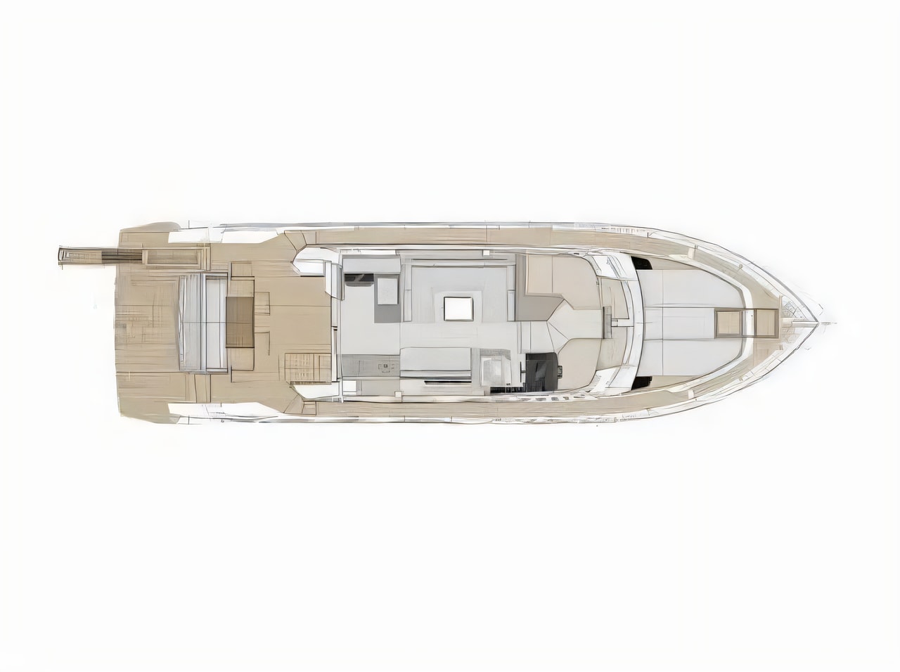 Interior of Ferretti 500 Fly motoryacht with 3 cabins Croatia yacht charter