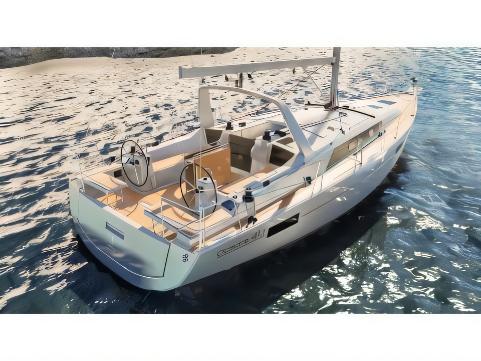 Exterior overview of Oceanis 41.1 sail boat for charter from SCT Marina Trogir in the Split sailing area Croatia