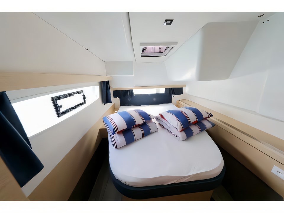 Interior of FP Lucia 40 catamaran with 4 cabins Croatia yacht charter
