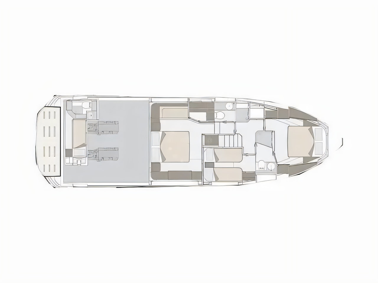 Interior of Azimut 53 Fly motoryacht with 3 cabins Croatia yacht charter