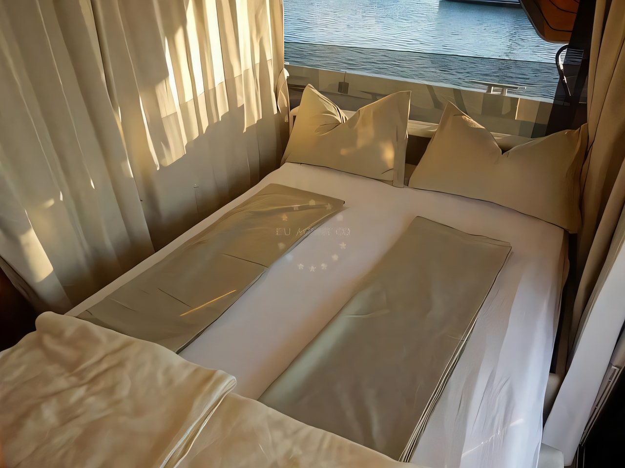 Layout of Swift Trawler 35 motor boat with 2 cabins Croatia yacht charter
