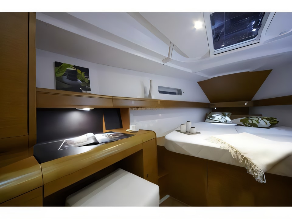 Interior of Sun Odyssey 449 owner version sail boat with 3 cabins Croatia yacht charter