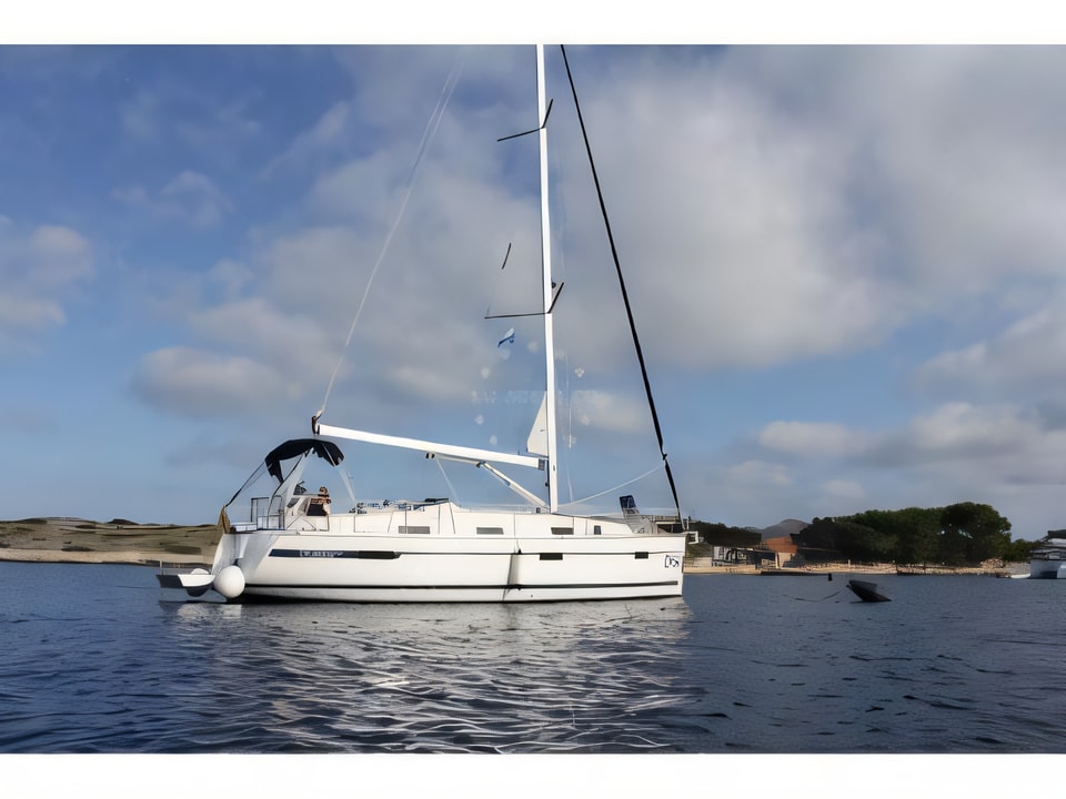 Exterior overview of Bavaria 36 Cruiser sail boat for charter from Sibenik Marina Mandalina in the Sibenik sailing area Croatia