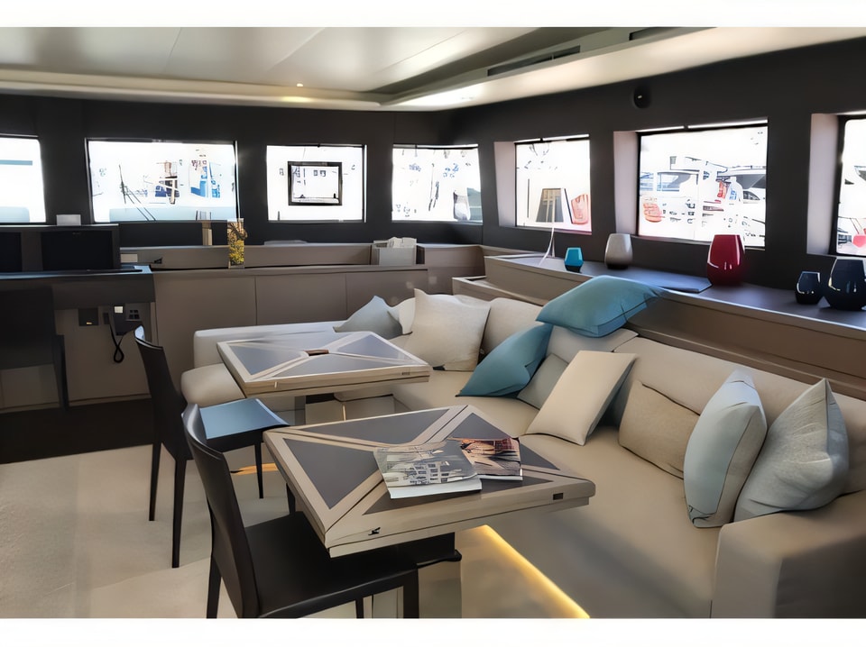 Interior of Lagoon 630 Power power catamaran with 5 cabins Croatia yacht charter