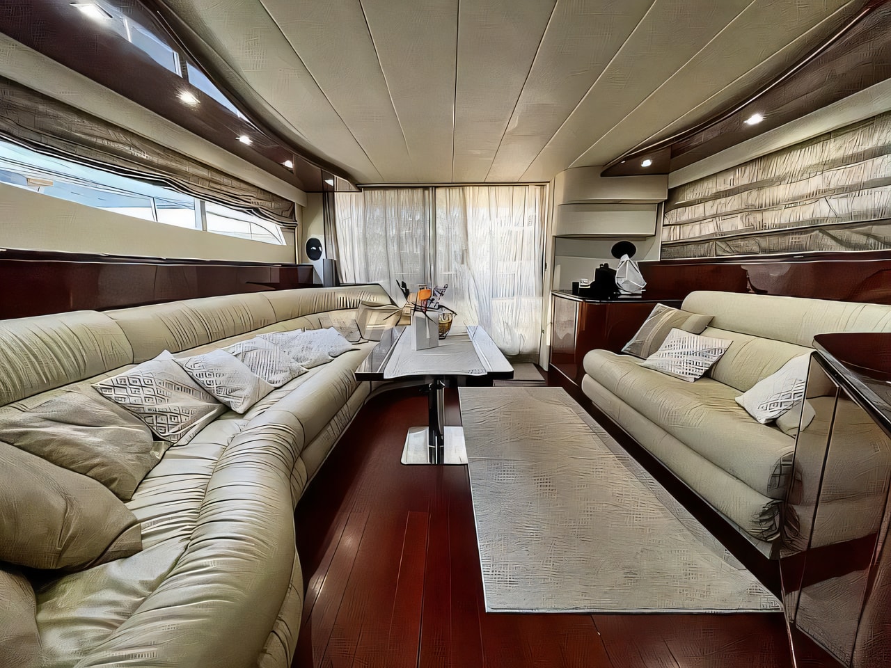 Layout of Eminence X6 motoryacht with 4 cabins Croatia yacht charter