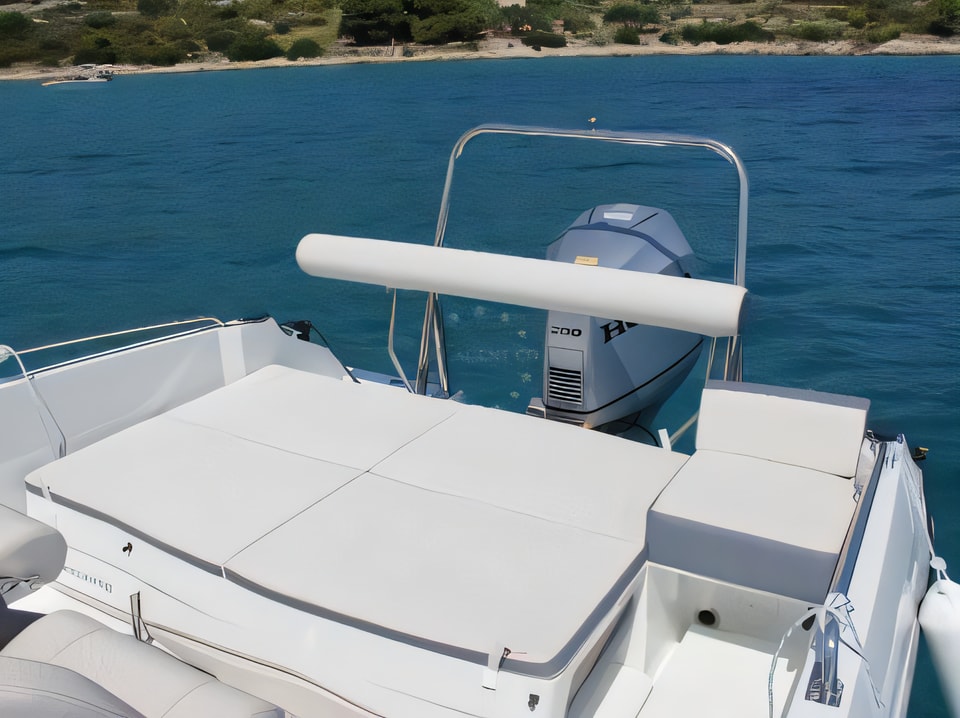 Interior of Beneteau Flyer 6.6 Space Deck motor boat with 0 cabins Croatia yacht charter