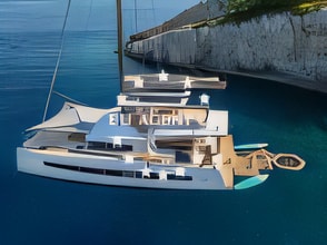 Exterior overview of Bali 5.8 catamaran for charter from Adriatic Croatia