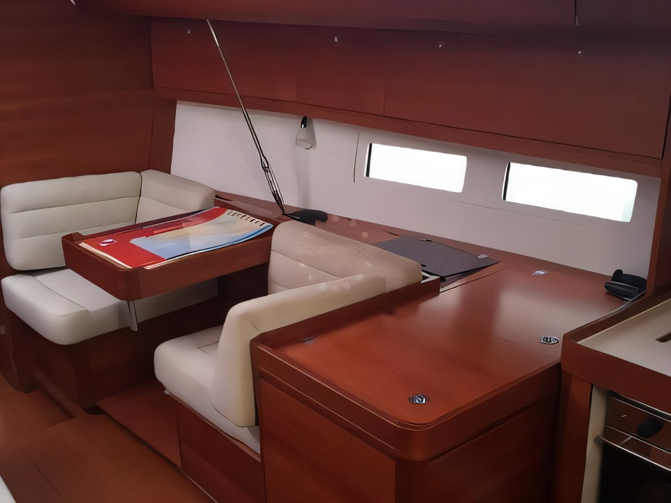 Interior of Dufour 410 GL sail boat with 3 cabins Croatia yacht charter
