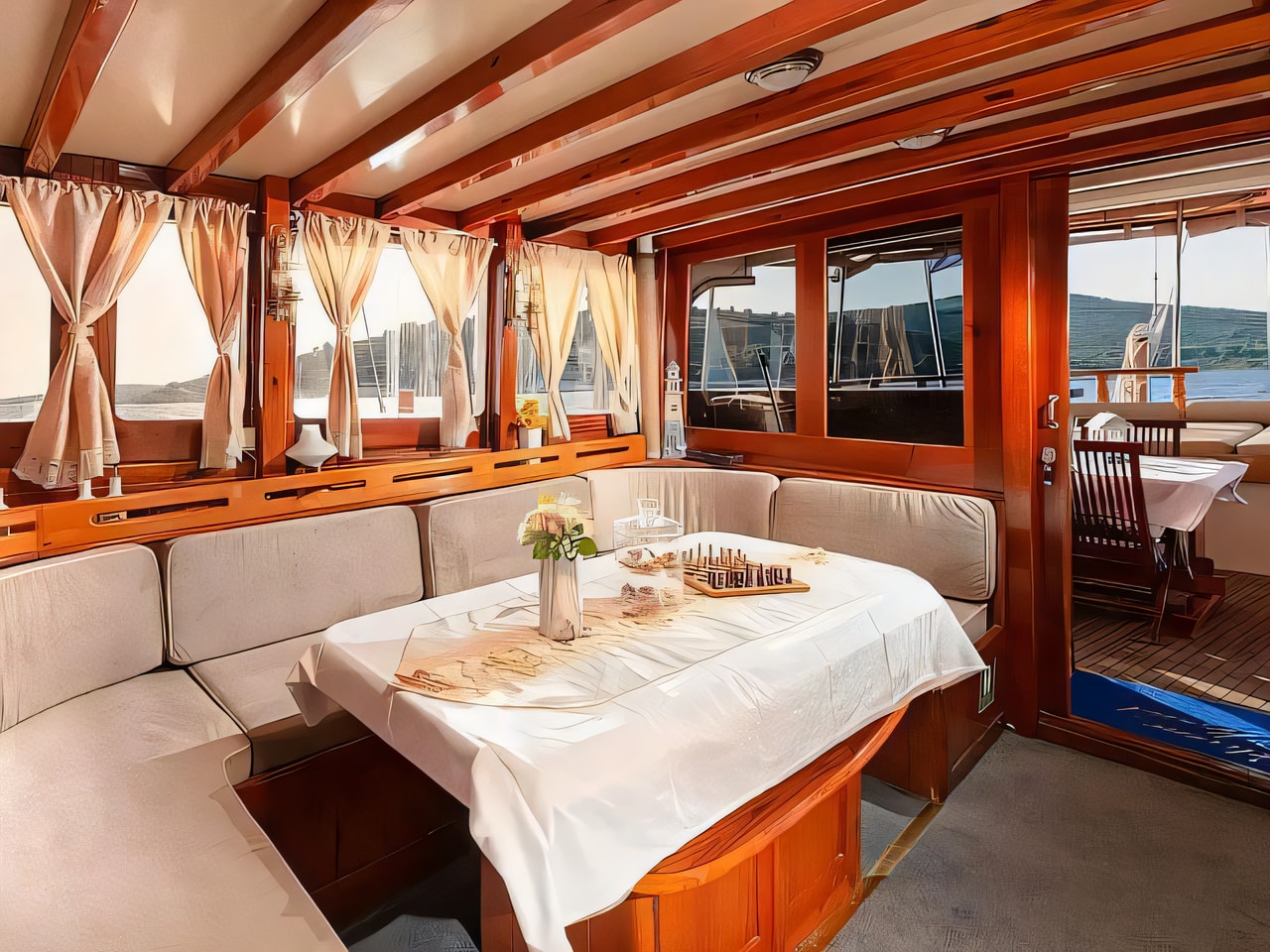 Layout of Gulet gulet or cruiser with 5 cabins Croatia yacht charter