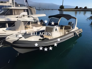 Exterior overview of Nuova Jolly Prince 25 motor boat for charter from Biograd Kornati in the Zadar sailing area Croatia