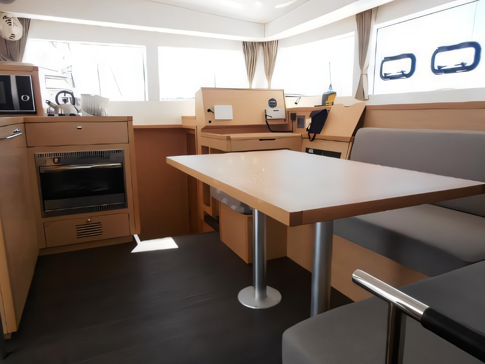 Interior of Lagoon 40 MY motoryacht with 4 cabins Croatia yacht charter