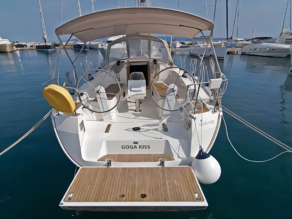 Exterior overview of Bavaria Cruiser 37 sail boat for charter from Split ACI Marina in the Split sailing area Croatia