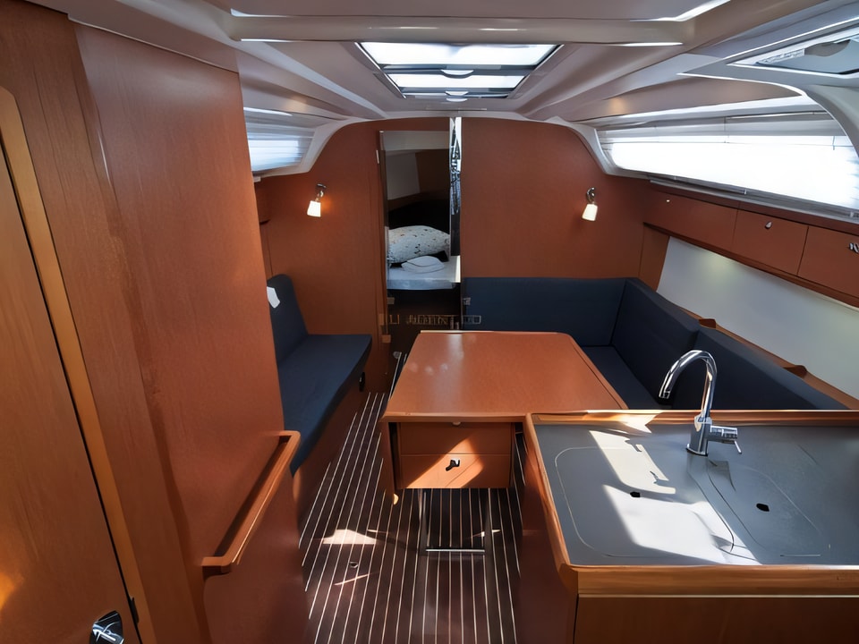 Interior of Bavaria Cruiser 37 sail boat with 3 cabins Croatia yacht charter