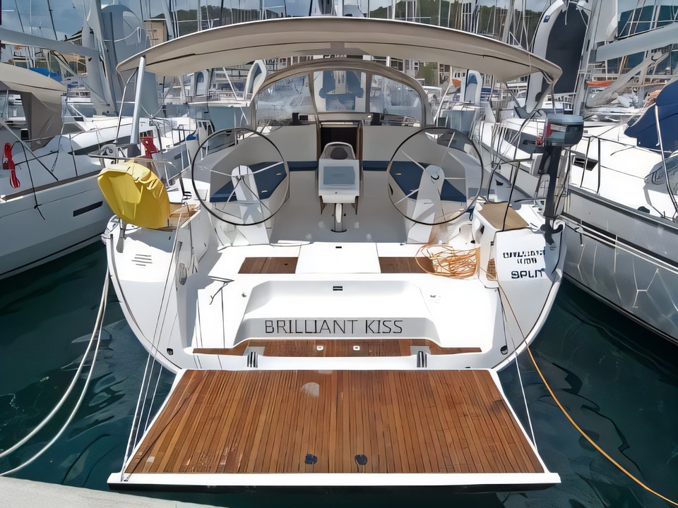 Exterior overview of Bavaria Cruiser 46 sail boat for charter from Split ACI Marina in the Split sailing area Croatia