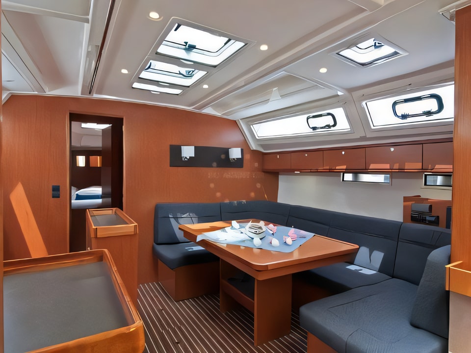 Interior of Bavaria Cruiser 46 sail boat with 4 cabins Croatia yacht charter