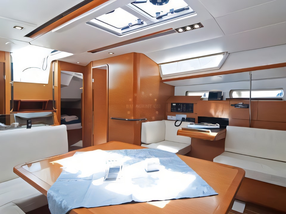 Interior of Sun Odyssey 439 sail boat with 4 cabins Croatia yacht charter