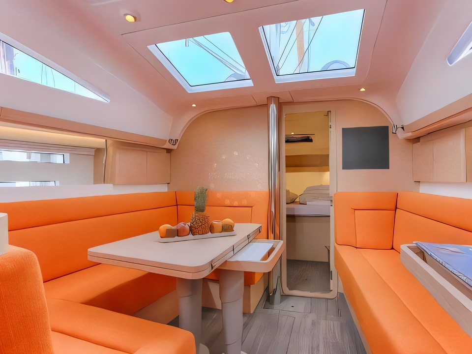 Interior of Elan 40 Impression sail boat with 3 cabins Croatia yacht charter