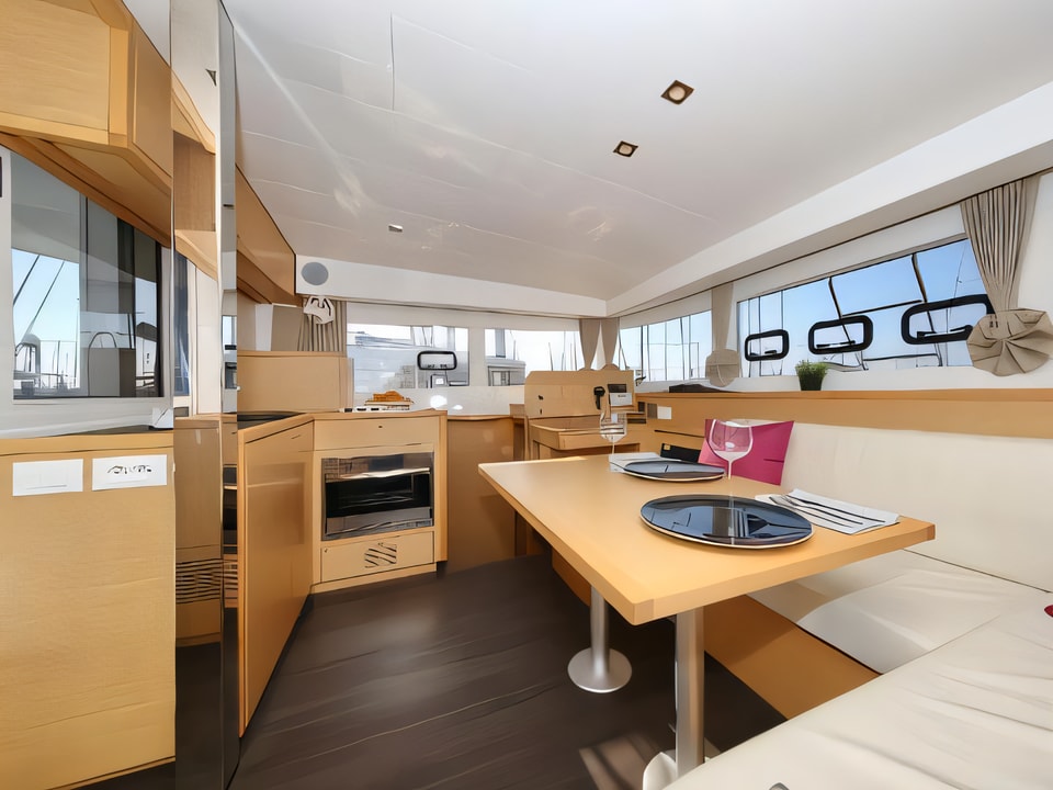 Interior of Lagoon 39 catamaran with 6 cabins Croatia yacht charter