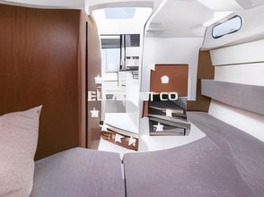 Layout of Antares 8 OB motor boat with 2 cabins Croatia yacht charter