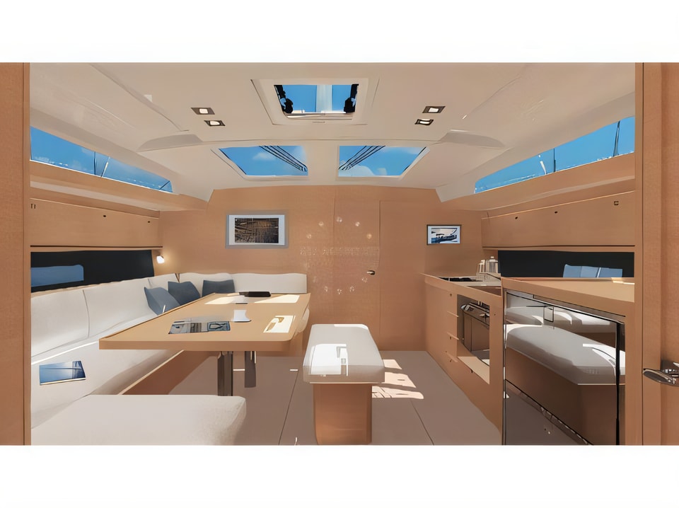 Interior of Dufour 460 GL '18 sail boat with 4 cabins Croatia yacht charter