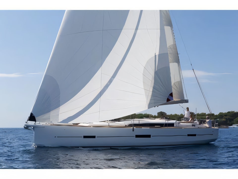Exterior overview of Dufour 460 GL '18 sail boat for charter from Sukosan Marina Dalmacija in the Zadar sailing area Croatia