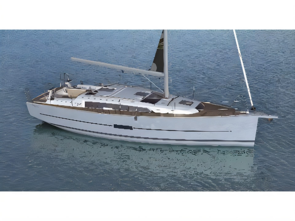 Exterior overview of Dufour 360 GL '18 sail boat for charter from Sukosan Marina Dalmacija in the Zadar sailing area Croatia
