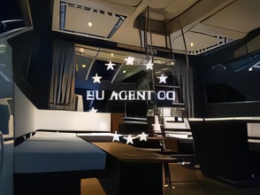 Layout of Galeon 700 Skydeck motoryacht with 4 cabins Croatia yacht charter