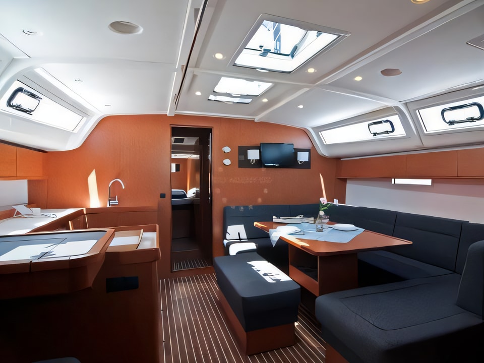 Interior of Bavaria Cruiser 51 sail boat with 5 cabins Croatia yacht charter