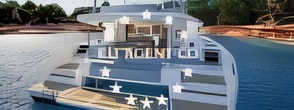 Interior of Lagoon 47 catamaran with 5 cabins Croatia yacht charter