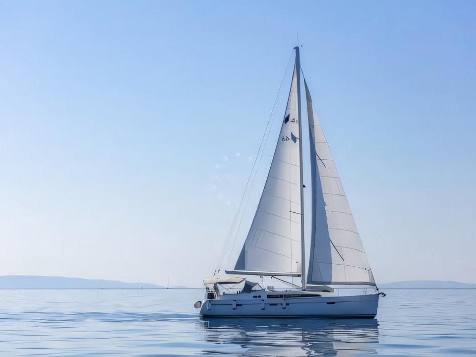 Exterior overview of Bavaria Cruiser 46 sail boat for charter from Split ACI Marina in the Split sailing area Croatia