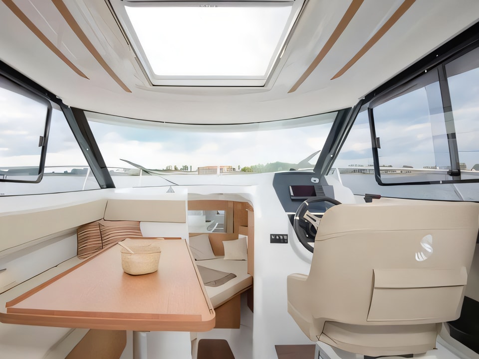 Interior of Beneteau Antares 7.80 sail boat with 1 cabins Croatia yacht charter
