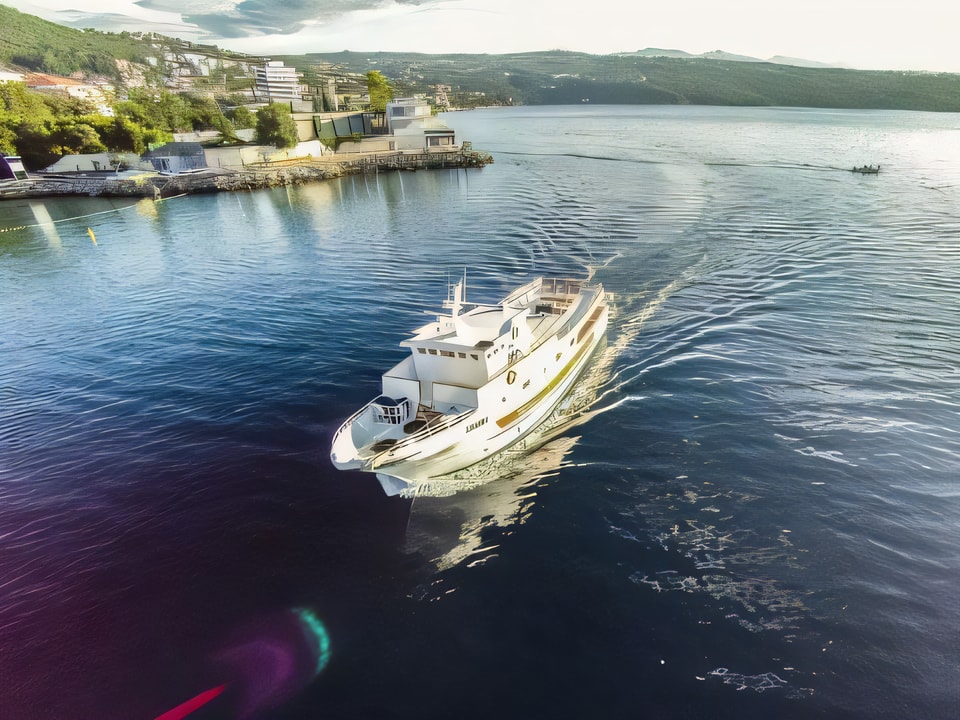 Exterior overview of Sibari gulet or cruiser for charter from Split Port in the Split sailing area Croatia