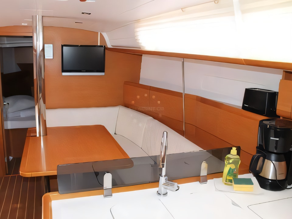 Interior of Sun Odyssey 379 (3cab) sail boat with 3 cabins Croatia yacht charter