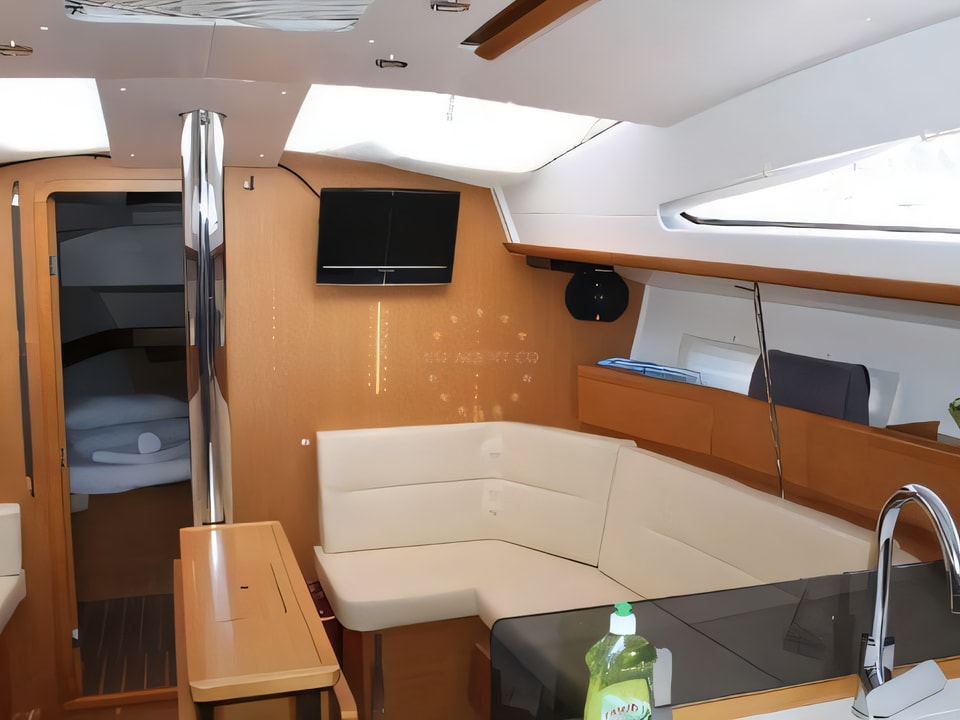 Interior of Sun Odyssey 42DS sail boat with 2 cabins Croatia yacht charter
