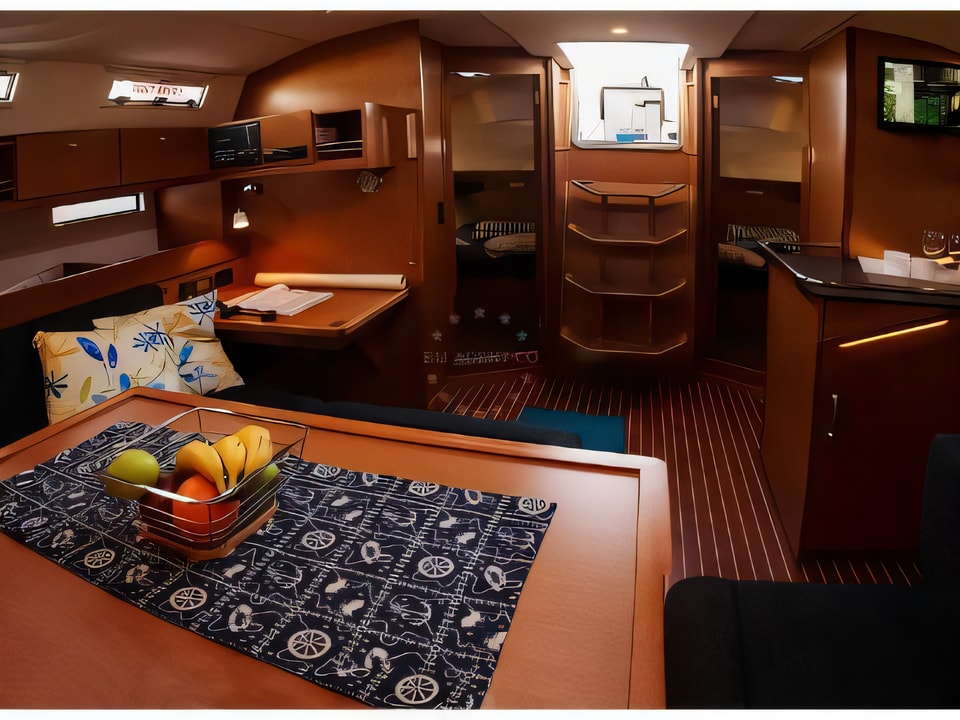 Interior of Bavaria 45 Cruiser sail boat with 4 cabins Croatia yacht charter