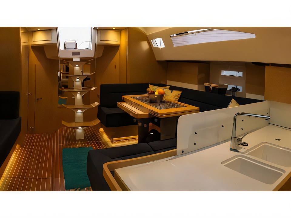 Interior of Elan 494 Impression sail boat with 5 cabins Croatia yacht charter