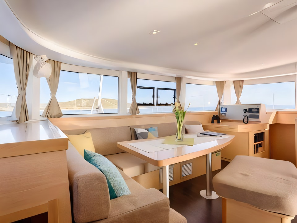 Interior of Lagoon 42 catamaran with 6 cabins Croatia yacht charter