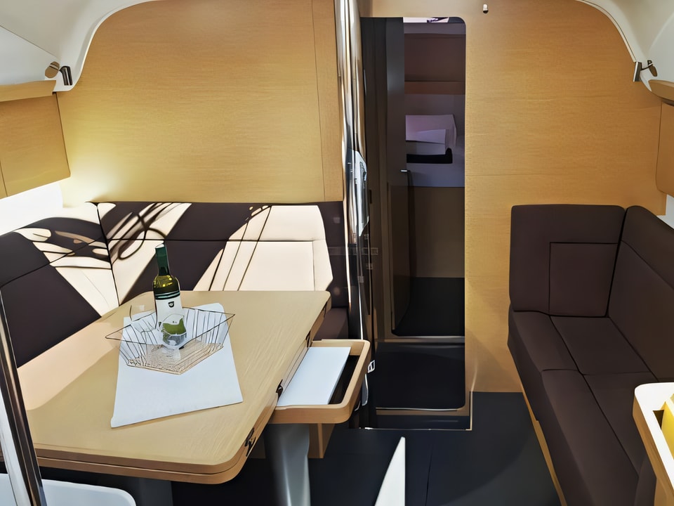 Interior of Elan 45 Impression sail boat with 4 cabins Croatia yacht charter