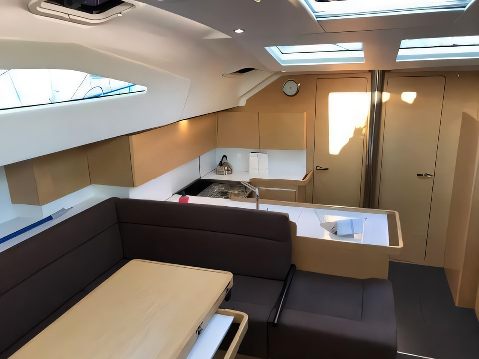 Interior of Elan 50 Impression sail boat with 6 cabins Croatia yacht charter