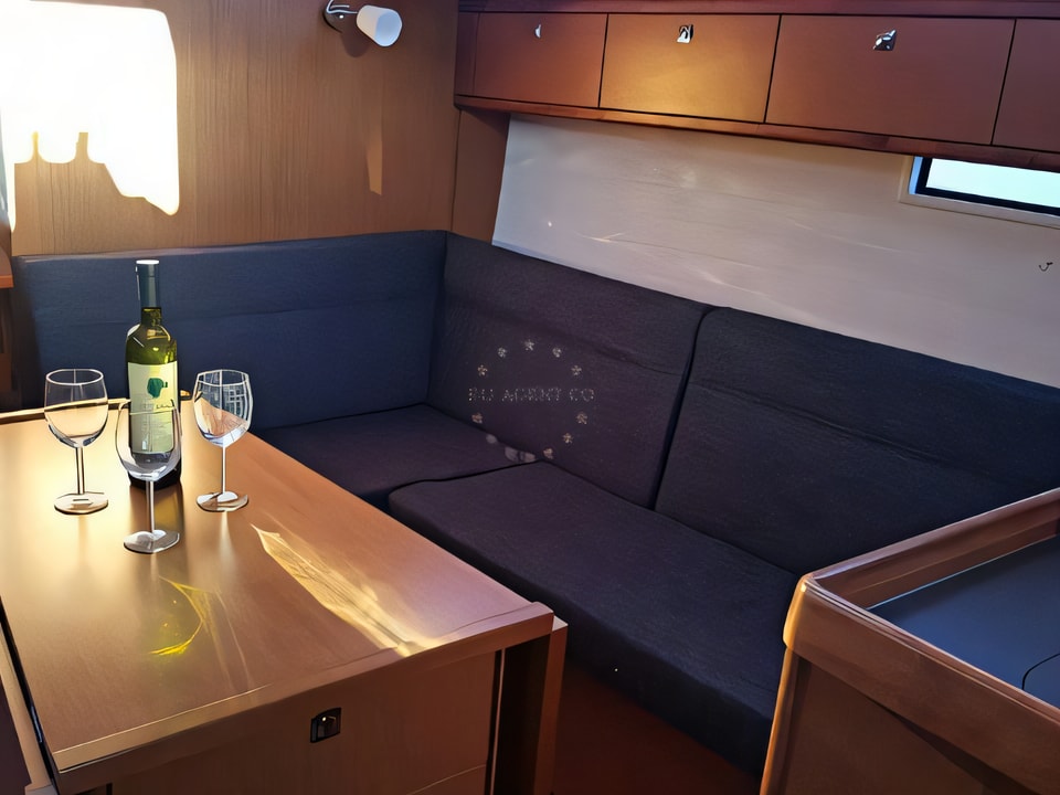 Interior of Bavaria Cruiser 37 sail boat with 3 cabins Croatia yacht charter