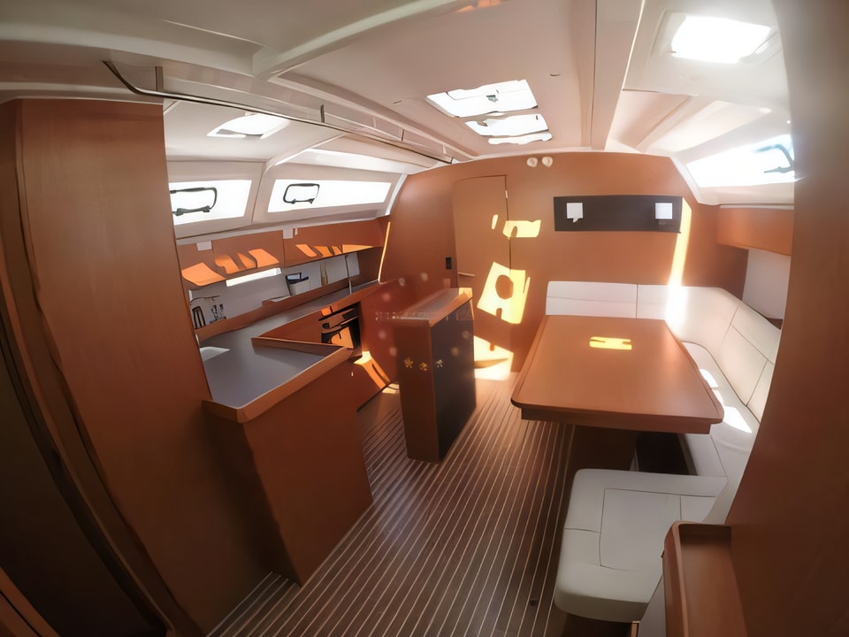 Interior of Bavaria Cruiser 46 sail boat with 4 cabins Croatia yacht charter